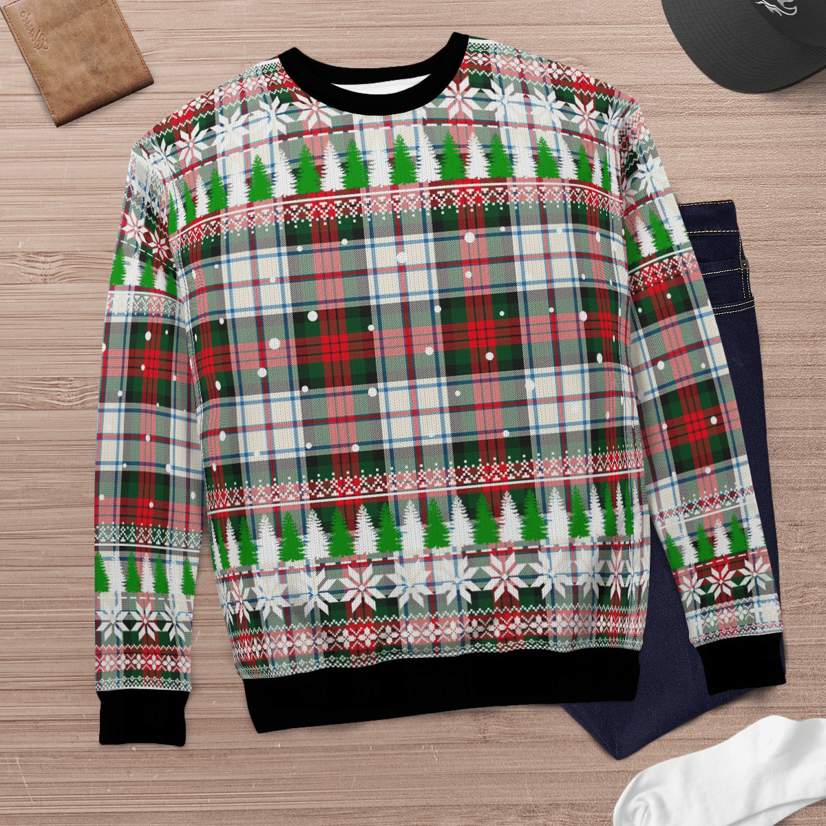Clan MacDuff Dress Modern Tartan Christmas Ugly Sweater RL84 MacDuff Dress Modern Tartan Tartan Ugly Sweater   
