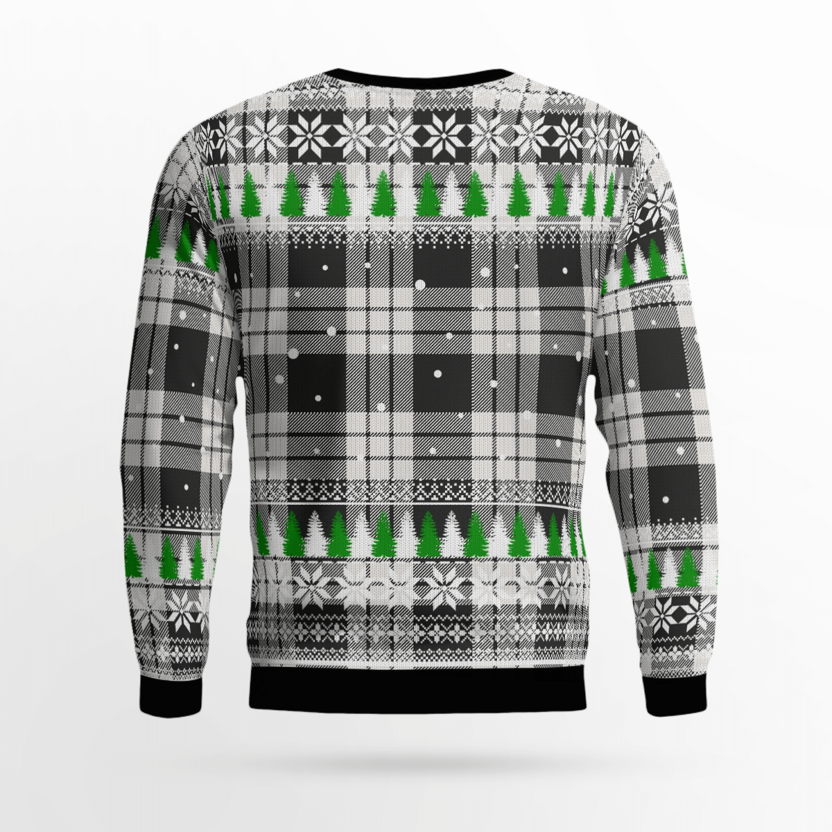 Clan MacFarlane Black & White Ancient Tartan Christmas Ugly Sweater MX13 MacFarlane Black & White Ancient Tartan Tartan Ugly Sweater   
