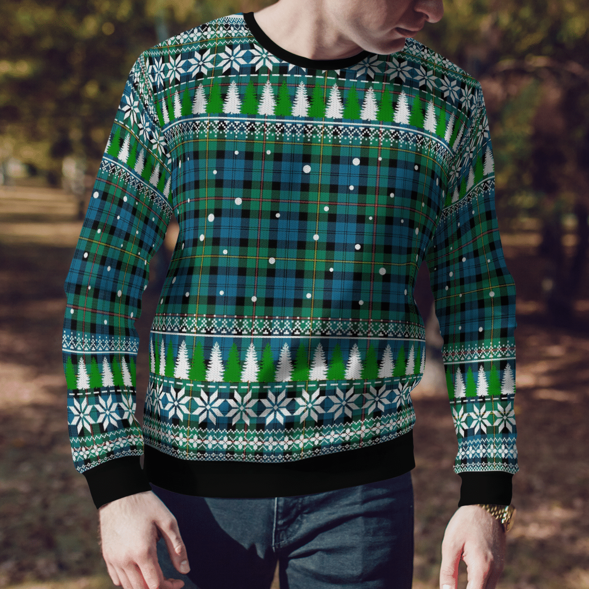 Clan MacEwen Ancient Tartan Christmas Ugly Sweater XF25 MacEwen Ancient Tartan Tartan Ugly Sweater   