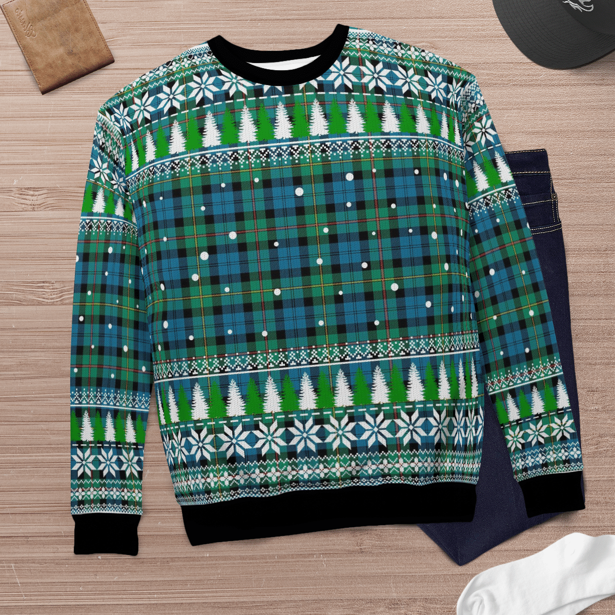 Clan MacEwen Ancient Tartan Christmas Ugly Sweater XF25 MacEwen Ancient Tartan Tartan Ugly Sweater   