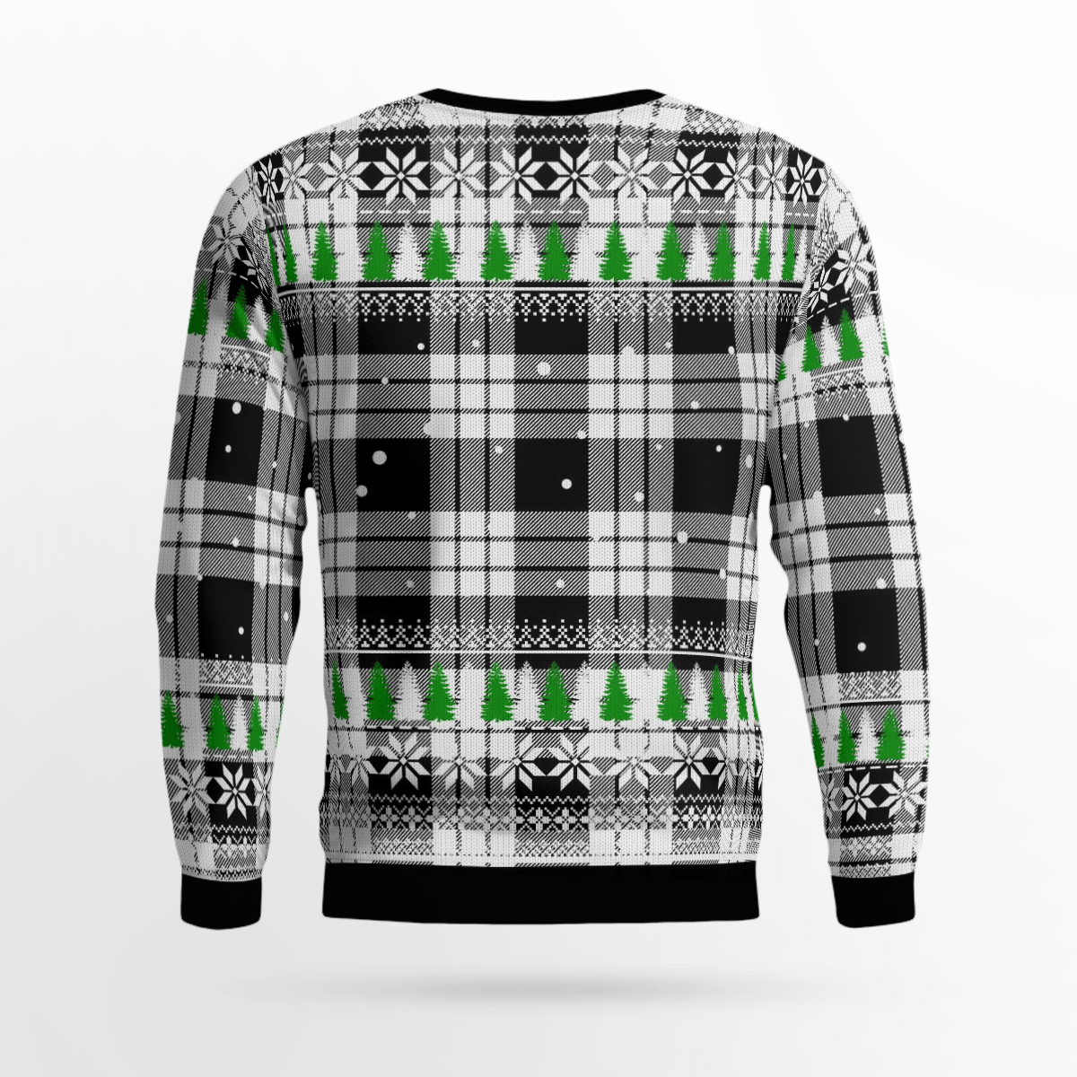 Clan MacFarlane Black & White Tartan Christmas Ugly Sweater UZ39 MacFarlane Black & White Tartan Tartan Ugly Sweater   