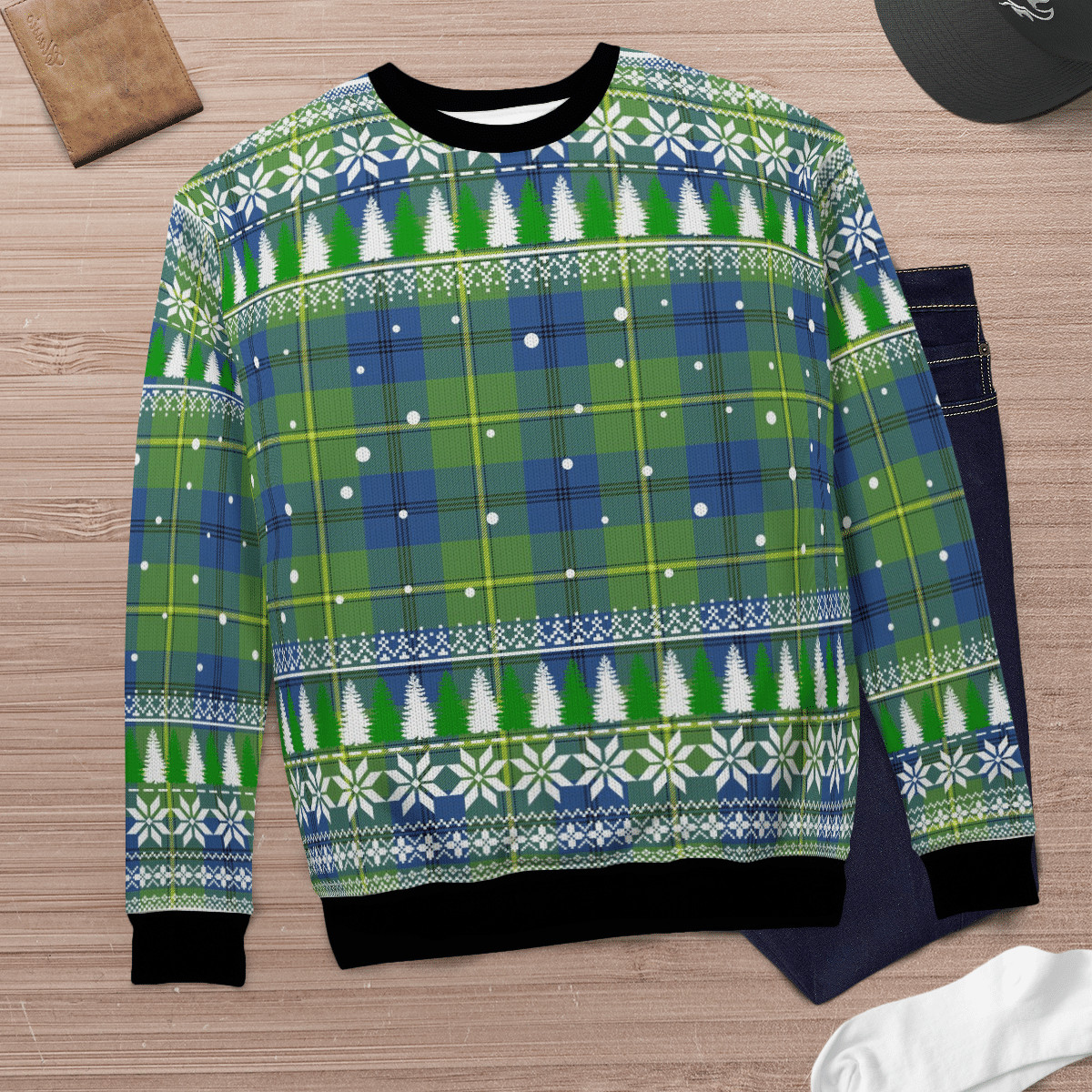 Clan Johnston Ancient Tartan Christmas Ugly Sweater NF15 Johnston Ancient Tartan Tartan Ugly Sweater   