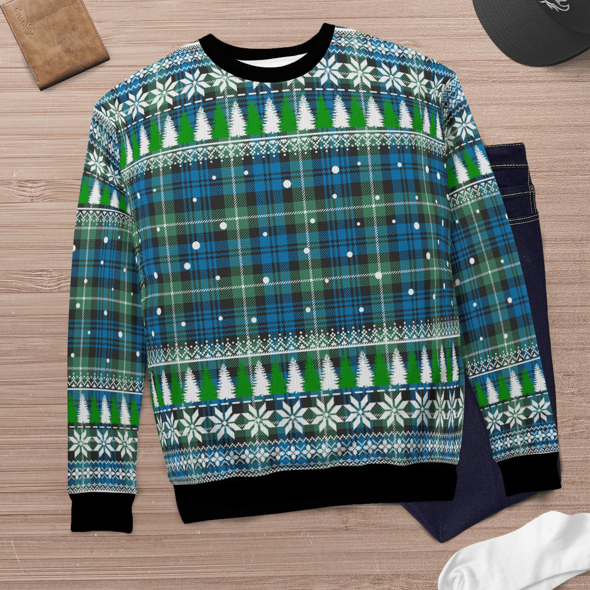 Clan Lamont Ancient Tartan Christmas Ugly Sweater TZ59 Lamont Ancient Tartan Tartan Ugly Sweater   