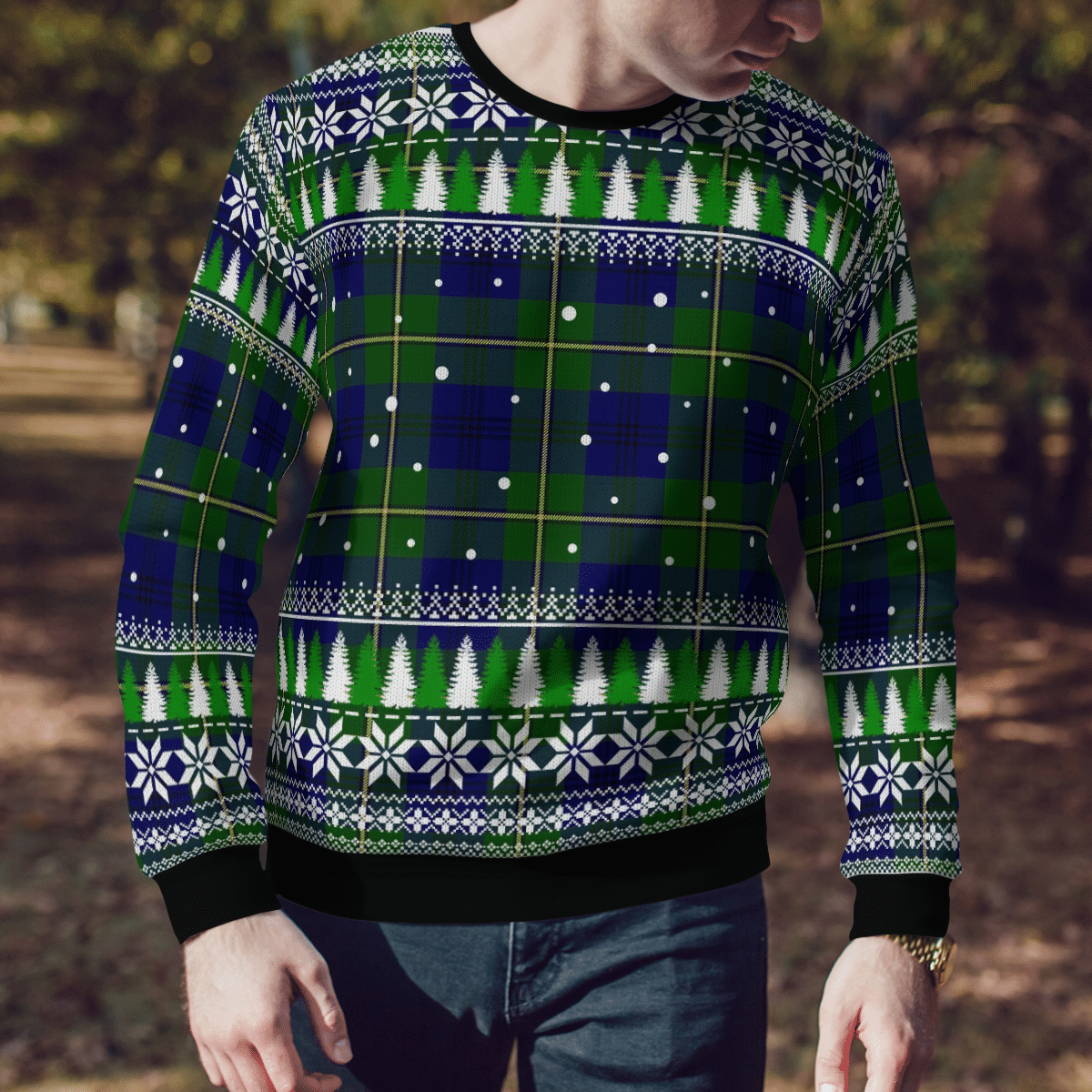 Clan Johnston Modern Tartan Christmas Ugly Sweater IP92 Johnston Modern Tartan Tartan Ugly Sweater   
