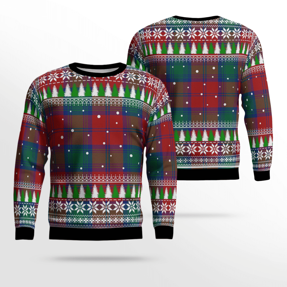 Clan Lindsay Modern Tartan Christmas Ugly Sweater GD84 Lindsay Modern Tartan Tartan Ugly Sweater   