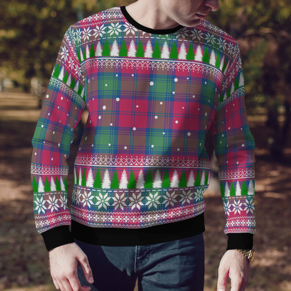 Clan Lindsay Ancient Tartan Christmas Ugly Sweater MX39 Lindsay Ancient Tartan Tartan Ugly Sweater   