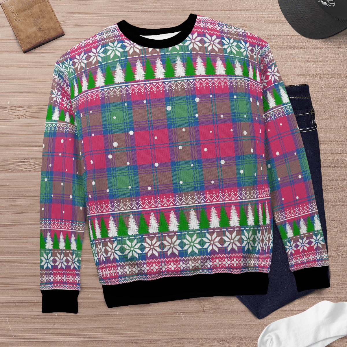 Clan Lindsay Ancient Tartan Christmas Ugly Sweater MX39 Lindsay Ancient Tartan Tartan Ugly Sweater   