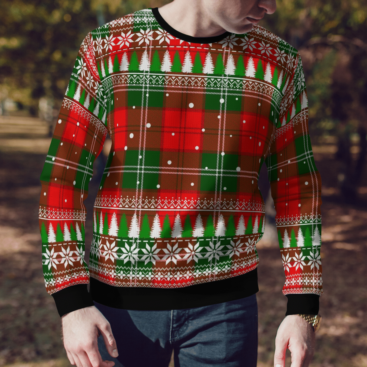 Clan Lennox Modern Tartan Christmas Ugly Sweater OB78 Lennox Modern Tartan Tartan Ugly Sweater   
