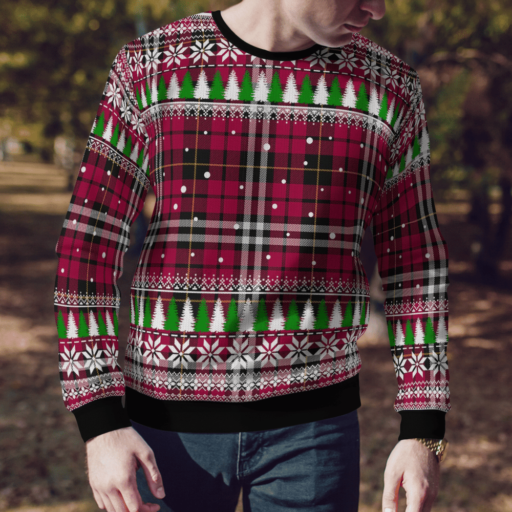 Clan Little Tartan Christmas Ugly Sweater BP50 Little Tartan Tartan Ugly Sweater   