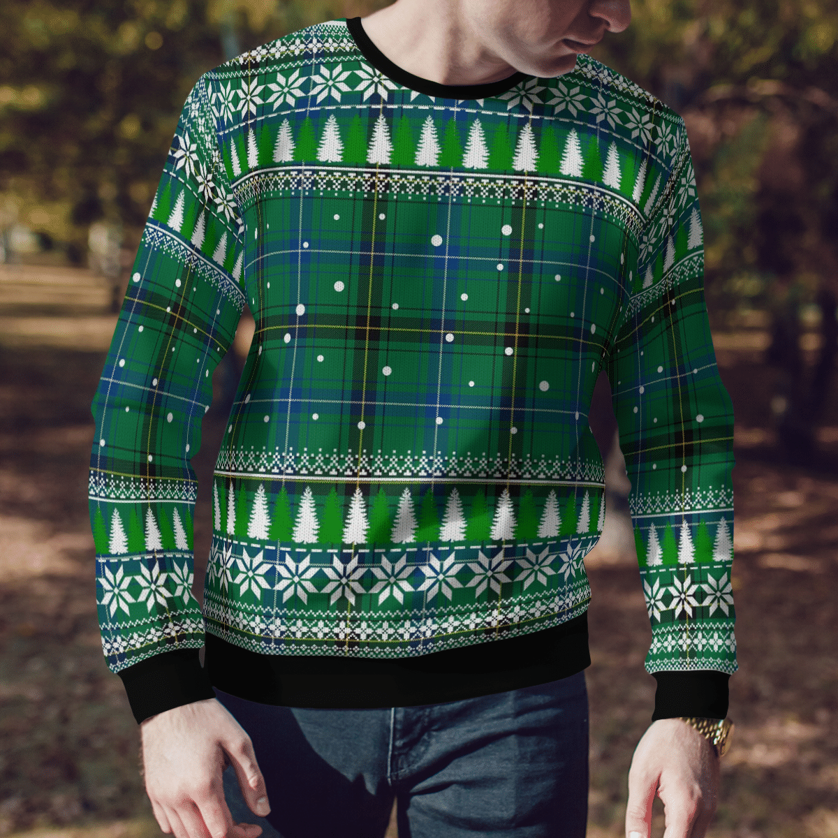 Clan Henderson Ancient Tartan Christmas Ugly Sweater RK15 Henderson Ancient Tartan Tartan Ugly Sweater   