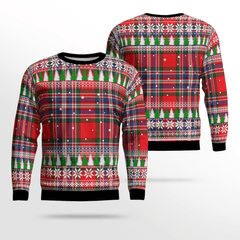 Clan MacFarlane Modern Tartan Christmas Ugly Sweater BB64 MacFarlane Modern Tartan Tartan Ugly Sweater   