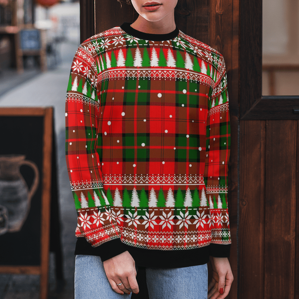 Clan Dunbar Modern Tartan Christmas Ugly Sweater QM82 Dunbar Modern Tartan Tartan Ugly Sweater   