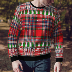 Clan MacFarlane Modern Tartan Christmas Ugly Sweater BB64 MacFarlane Modern Tartan Tartan Ugly Sweater   