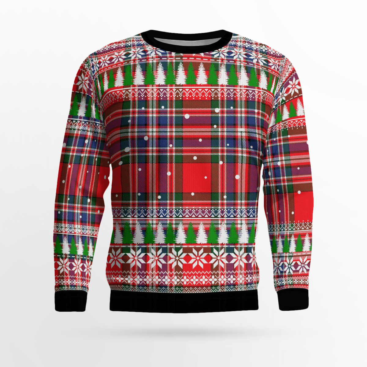 Clan MacFarlane Modern Tartan Christmas Ugly Sweater BB64 MacFarlane Modern Tartan Tartan Ugly Sweater   