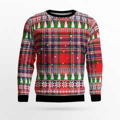 Clan MacFarlane Modern Tartan Christmas Ugly Sweater BB64 MacFarlane Modern Tartan Tartan Ugly Sweater   
