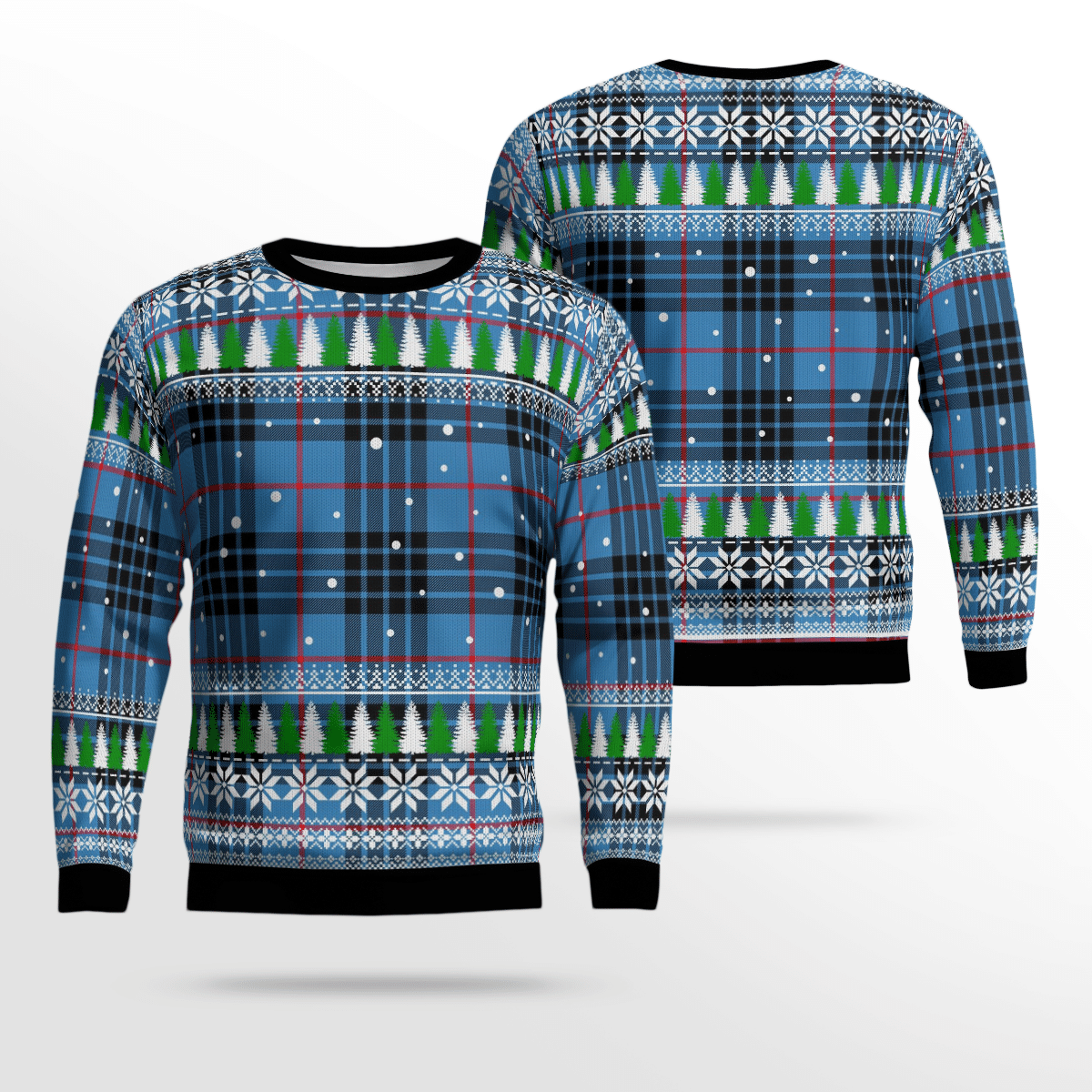 Clan MacKay Blue Tartan Christmas Ugly Sweater YL31 MacKay Blue Tartan Tartan Ugly Sweater   