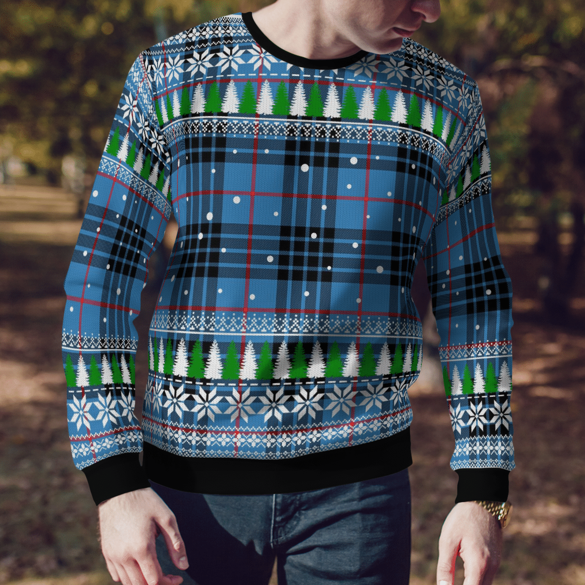 Clan MacKay Blue Tartan Christmas Ugly Sweater YL31 MacKay Blue Tartan Tartan Ugly Sweater   
