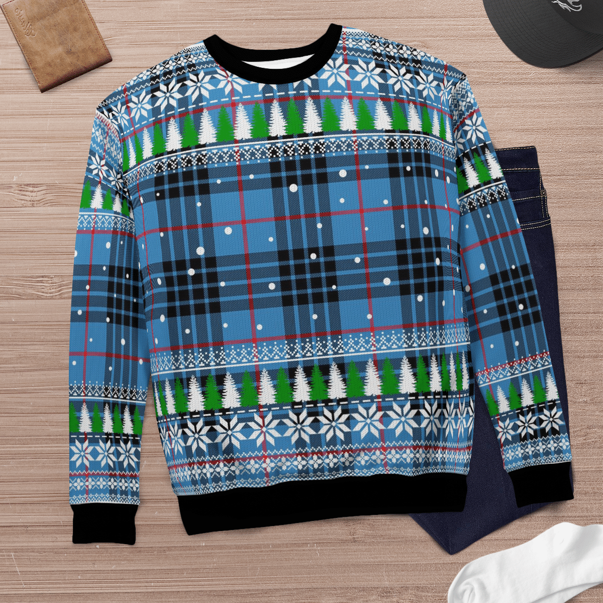 Clan MacKay Blue Tartan Christmas Ugly Sweater YL31 MacKay Blue Tartan Tartan Ugly Sweater   