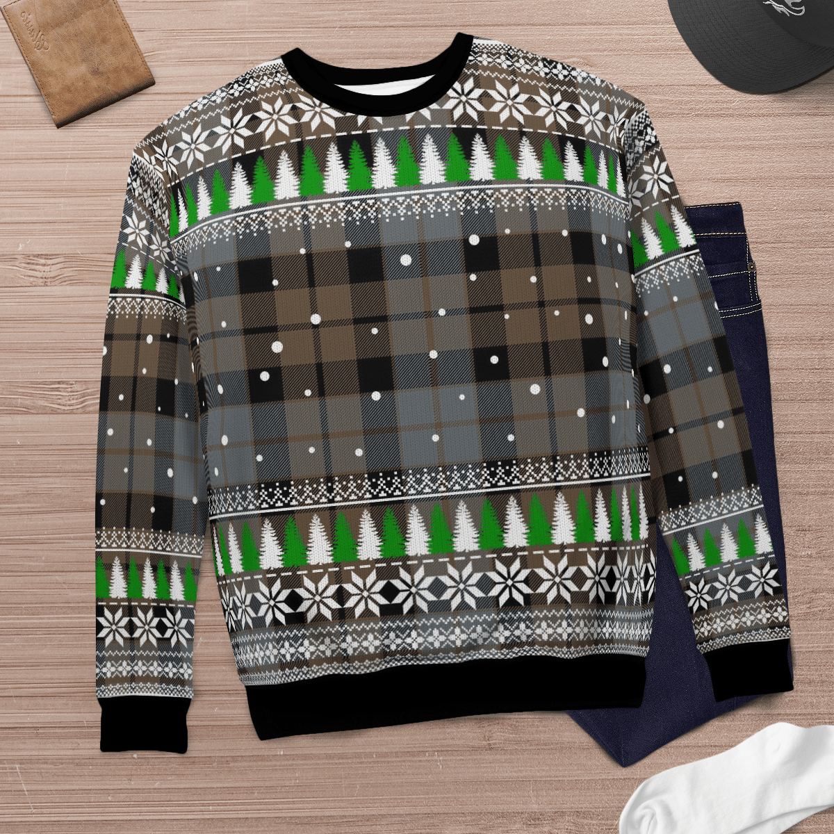 Clan MacKay Weathered Tartan Christmas Ugly Sweater IJ93 MacKay Weathered Tartan Tartan Ugly Sweater   