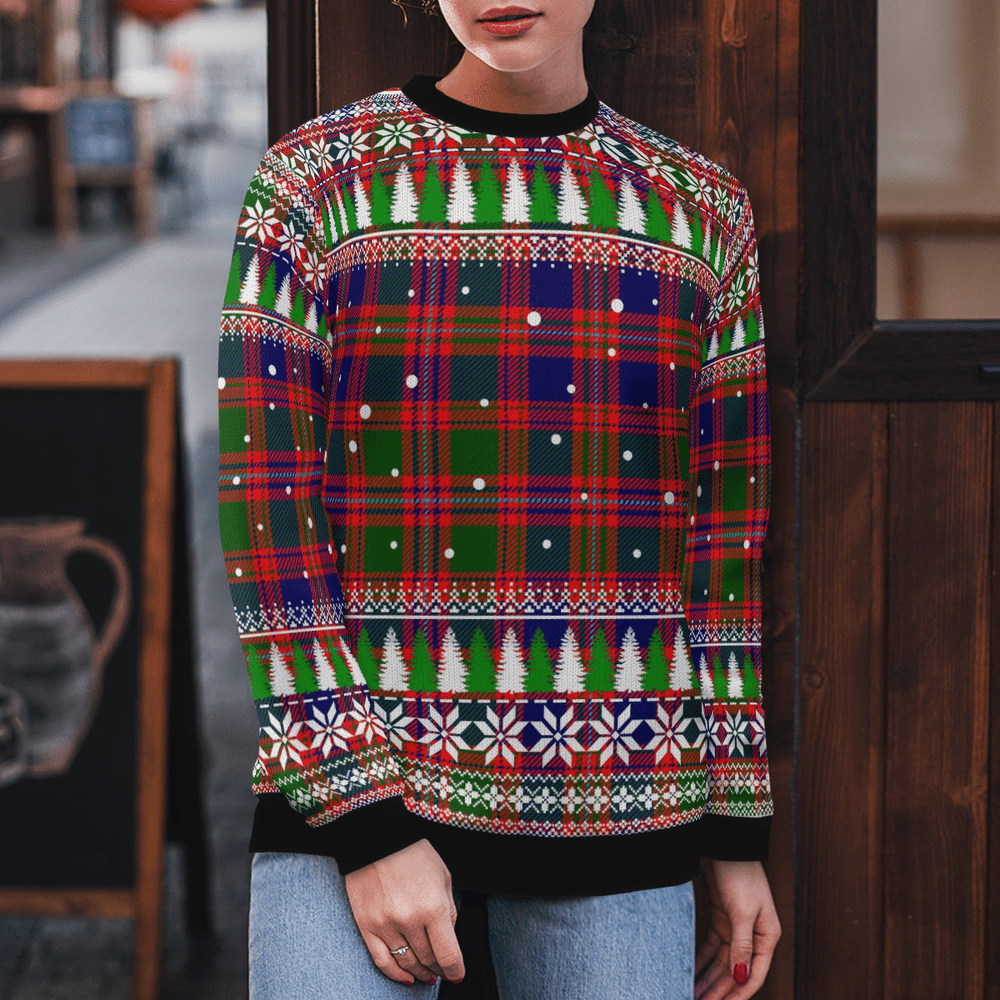 Clan MacIntyre Modern Tartan Christmas Ugly Sweater VK11 MacIntyre Modern Tartan Tartan Ugly Sweater   