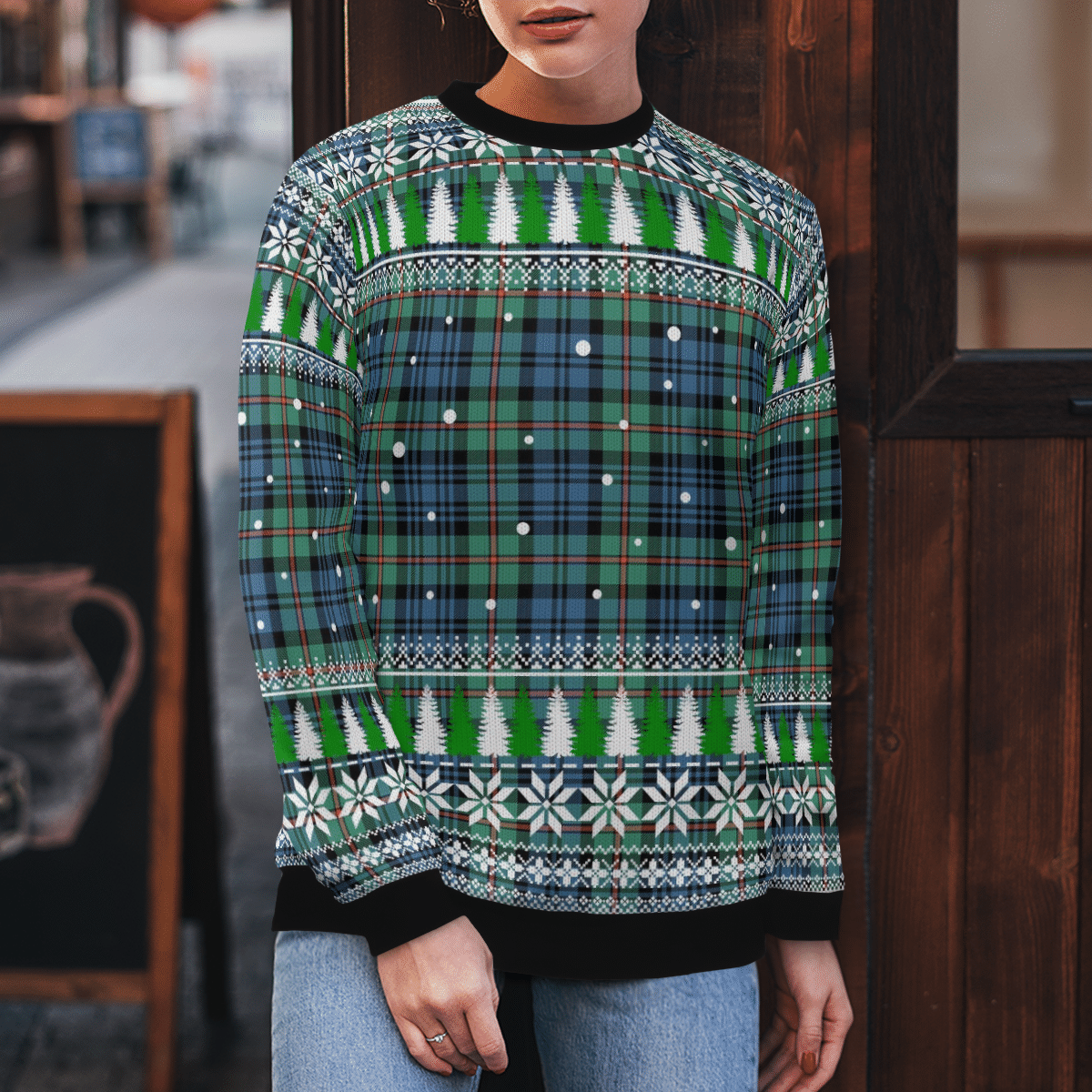 Clan MacKinlay Ancient Tartan Christmas Ugly Sweater NC16 MacKinlay Ancient Tartan Tartan Ugly Sweater   