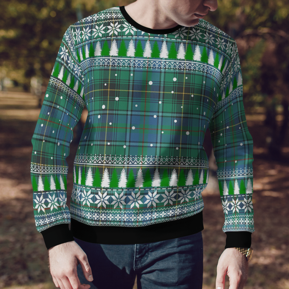 Clan MacInnes Ancient Tartan Christmas Ugly Sweater RU98 MacInnes Ancient Tartan Tartan Ugly Sweater   