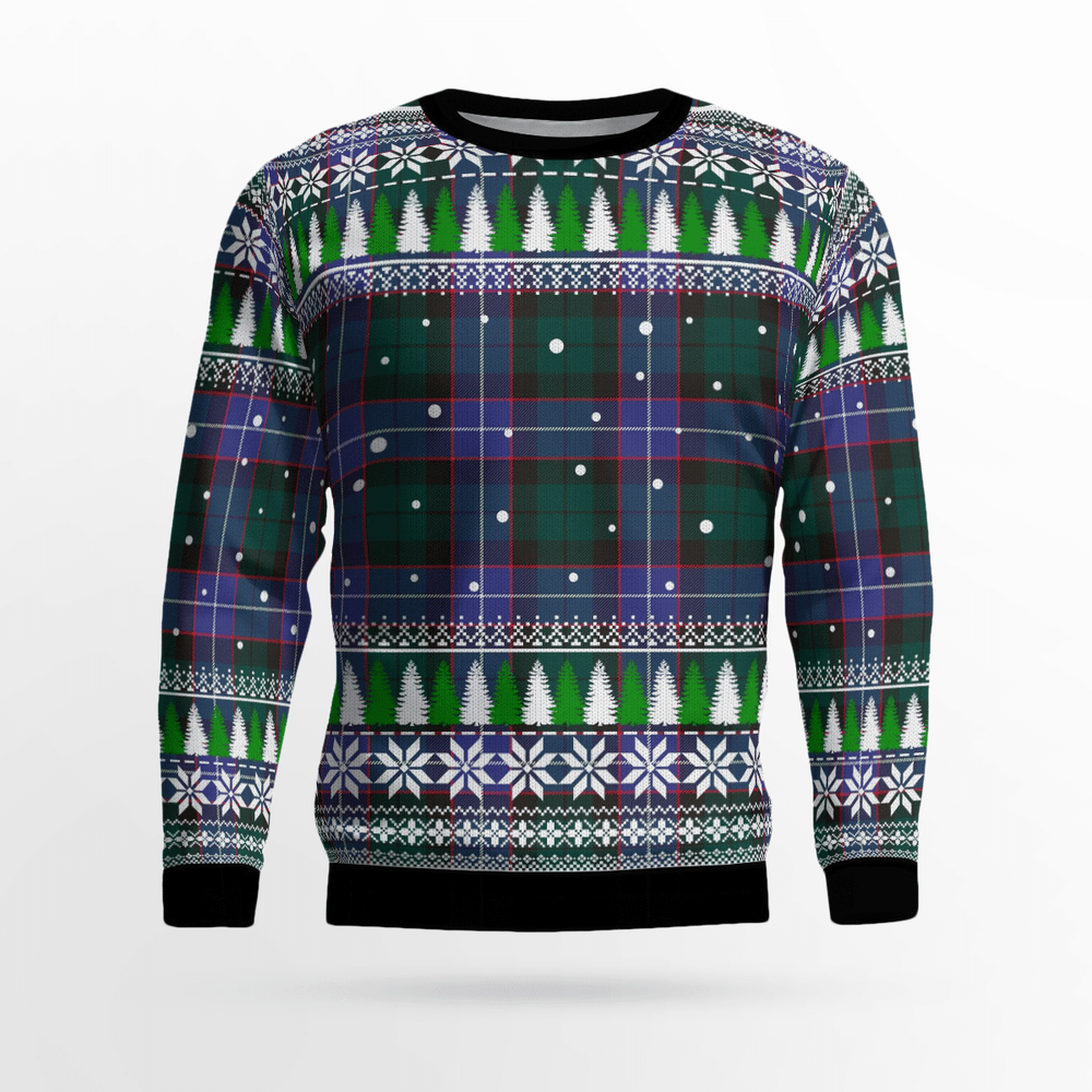 Clan Hunter Modern Tartan Christmas Ugly Sweater IG11 Hunter Modern Tartan Tartan Ugly Sweater   