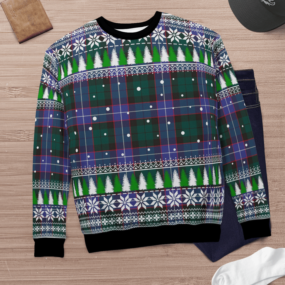 Clan Hunter Modern Tartan Christmas Ugly Sweater IG11 Hunter Modern Tartan Tartan Ugly Sweater   