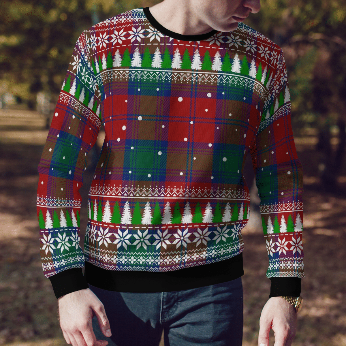 Clan Lindsay Modern Tartan Christmas Ugly Sweater GD84 Lindsay Modern Tartan Tartan Ugly Sweater   