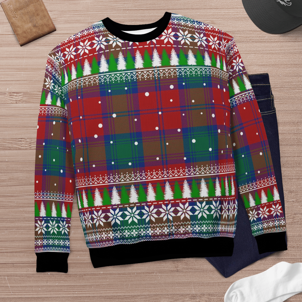 Clan Lindsay Modern Tartan Christmas Ugly Sweater GD84 Lindsay Modern Tartan Tartan Ugly Sweater   