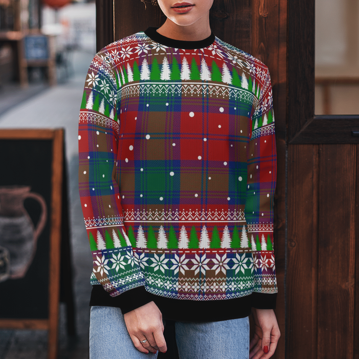 Clan Lindsay Modern Tartan Christmas Ugly Sweater GD84 Lindsay Modern Tartan Tartan Ugly Sweater   