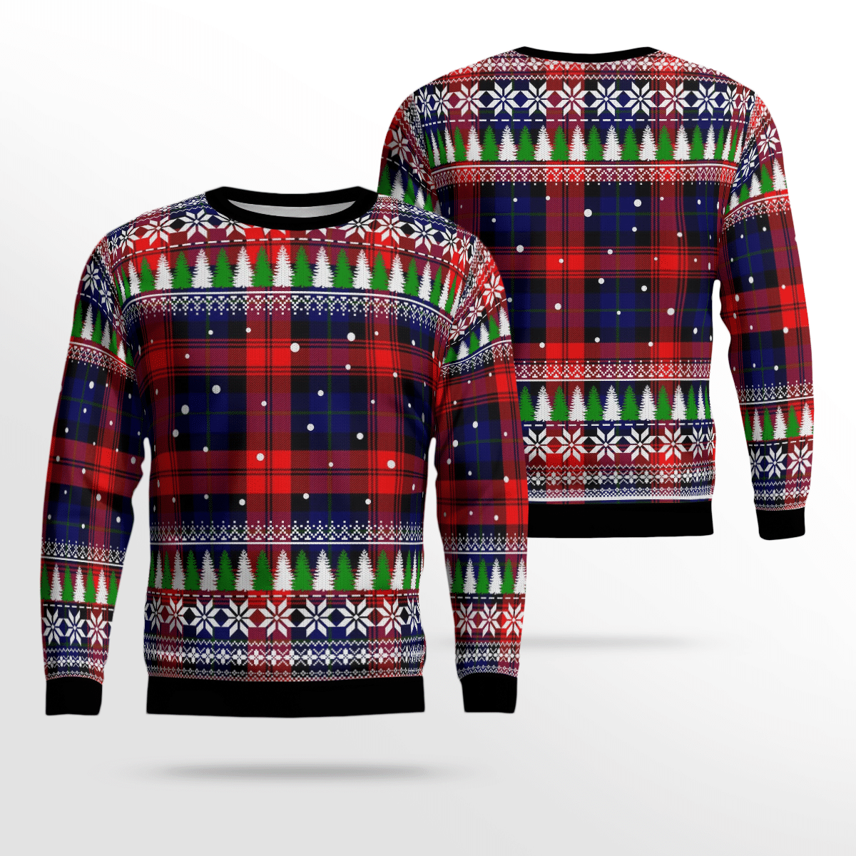 Clan MacLachlan Modern Tartan Christmas Ugly Sweater IT51 MacLachlan Modern Tartan Tartan Ugly Sweater   