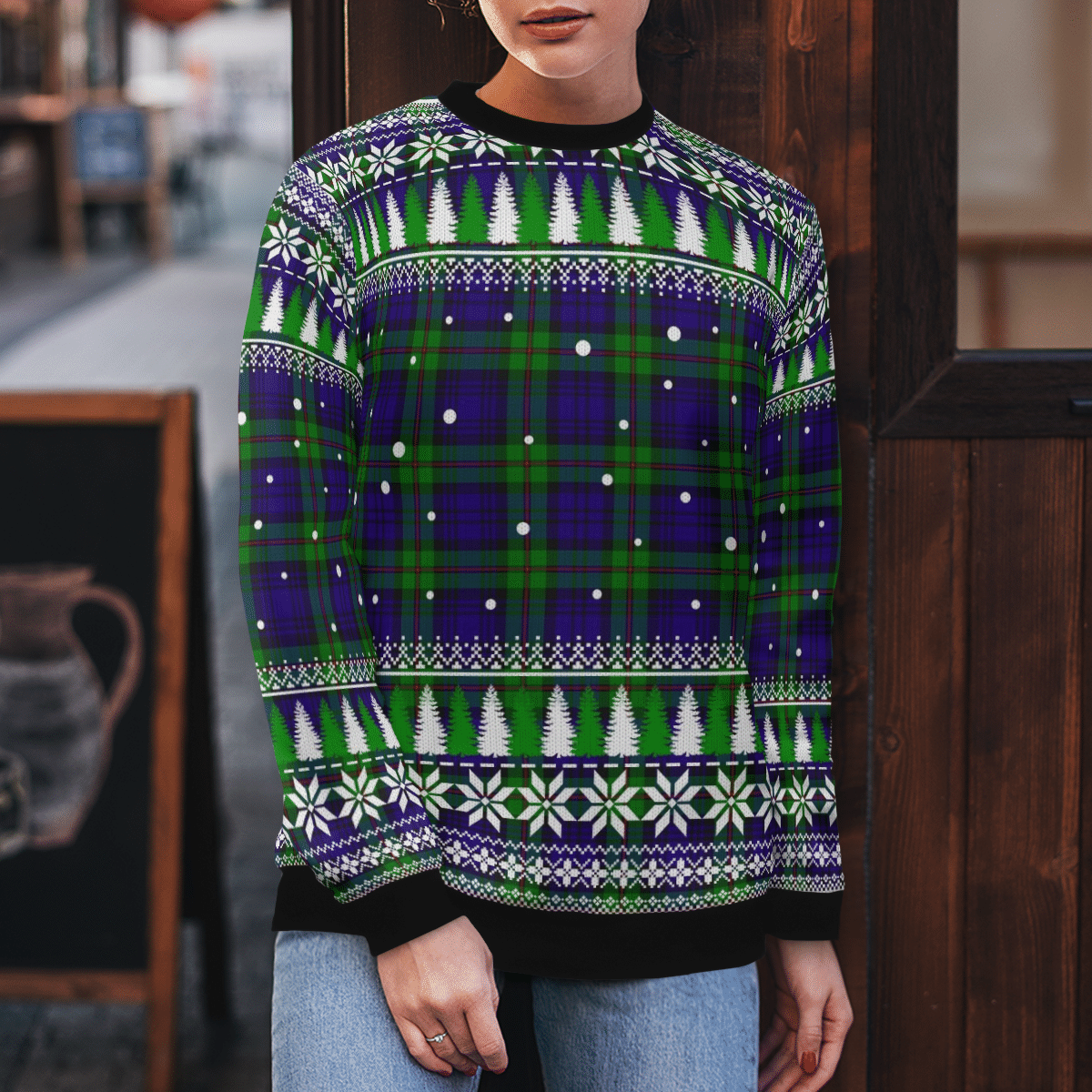 Clan MacKinlay Modern Tartan Christmas Ugly Sweater SN11 MacKinlay Modern Tartan Tartan Ugly Sweater   