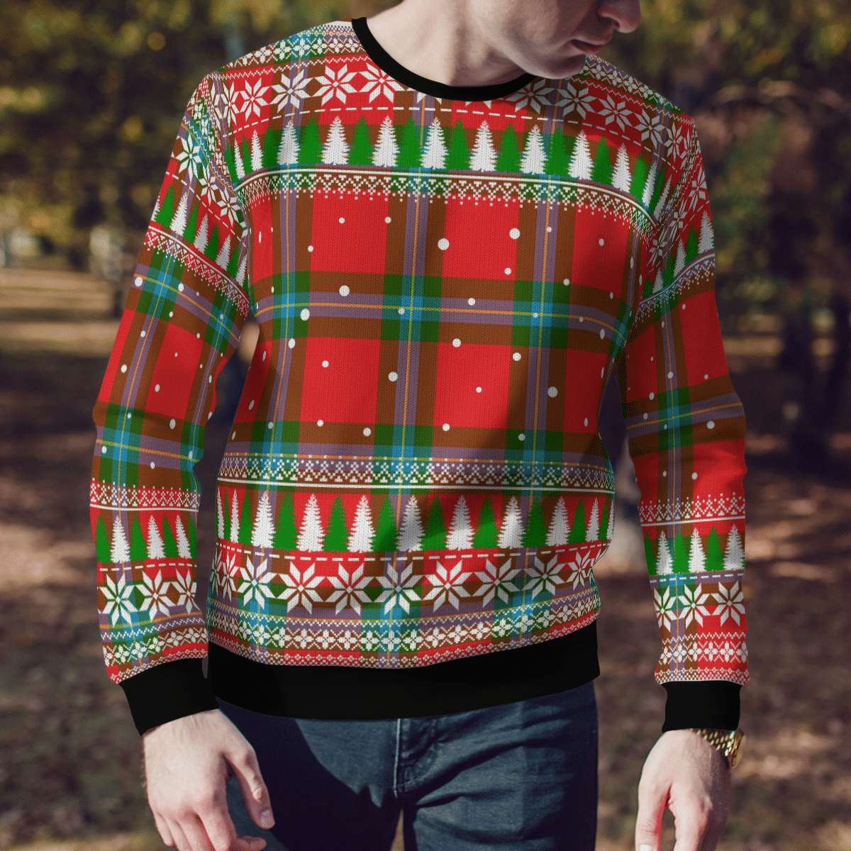 Clan MacLaine of Loch Buie Tartan Christmas Ugly Sweater EN38 MacLaine of Loch Buie Tartan Tartan Ugly Sweater   