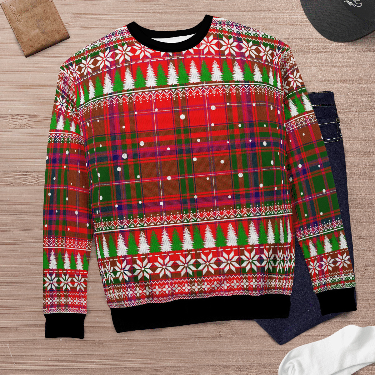 Clan MacDougall Modern Tartan Christmas Ugly Sweater FL71 MacDougall Modern Tartan Tartan Ugly Sweater   