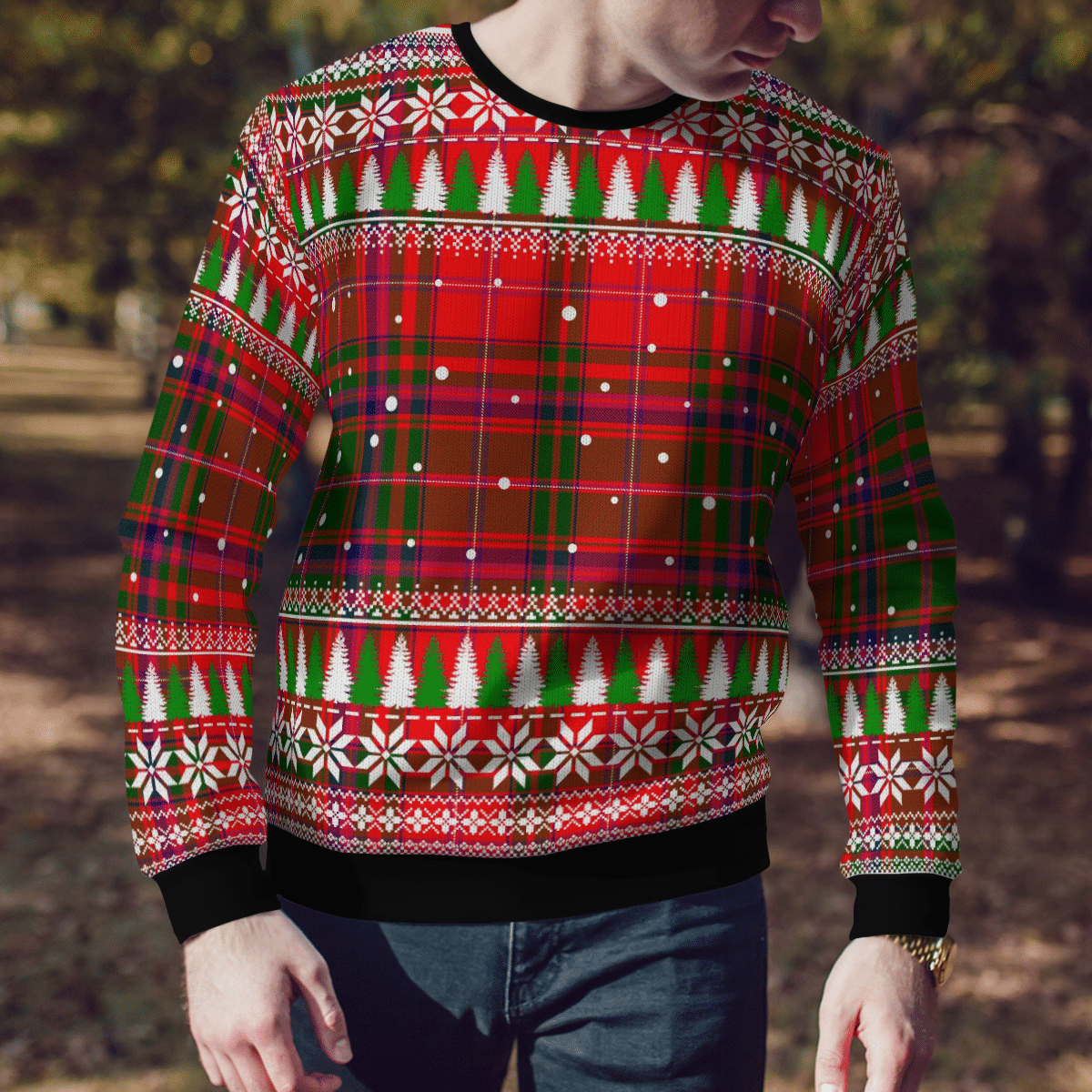Clan MacDougall Modern Tartan Christmas Ugly Sweater FL71 MacDougall Modern Tartan Tartan Ugly Sweater   