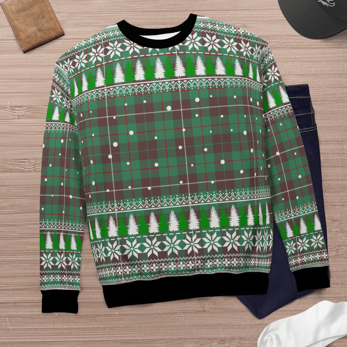 Clan MacKinnon Hunting Ancient Tartan Christmas Ugly Sweater BP64 MacKinnon Hunting Ancient Tartan Tartan Ugly Sweater   
