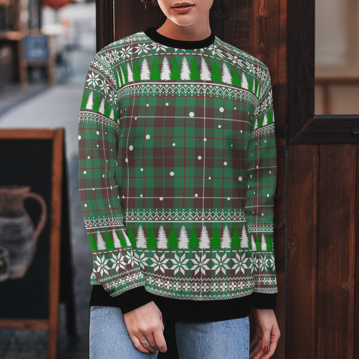 Clan MacKinnon Hunting Ancient Tartan Christmas Ugly Sweater BP64 MacKinnon Hunting Ancient Tartan Tartan Ugly Sweater   