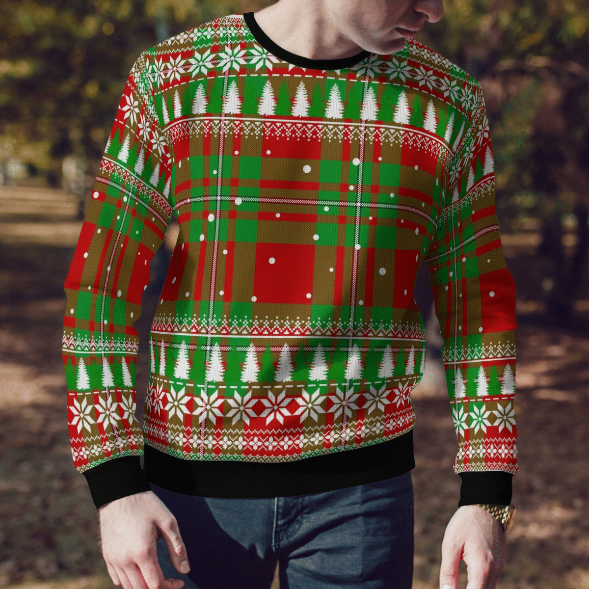 Clan MacGregor Modern Tartan Christmas Ugly Sweater ME60 MacGregor Modern Tartan Tartan Ugly Sweater   
