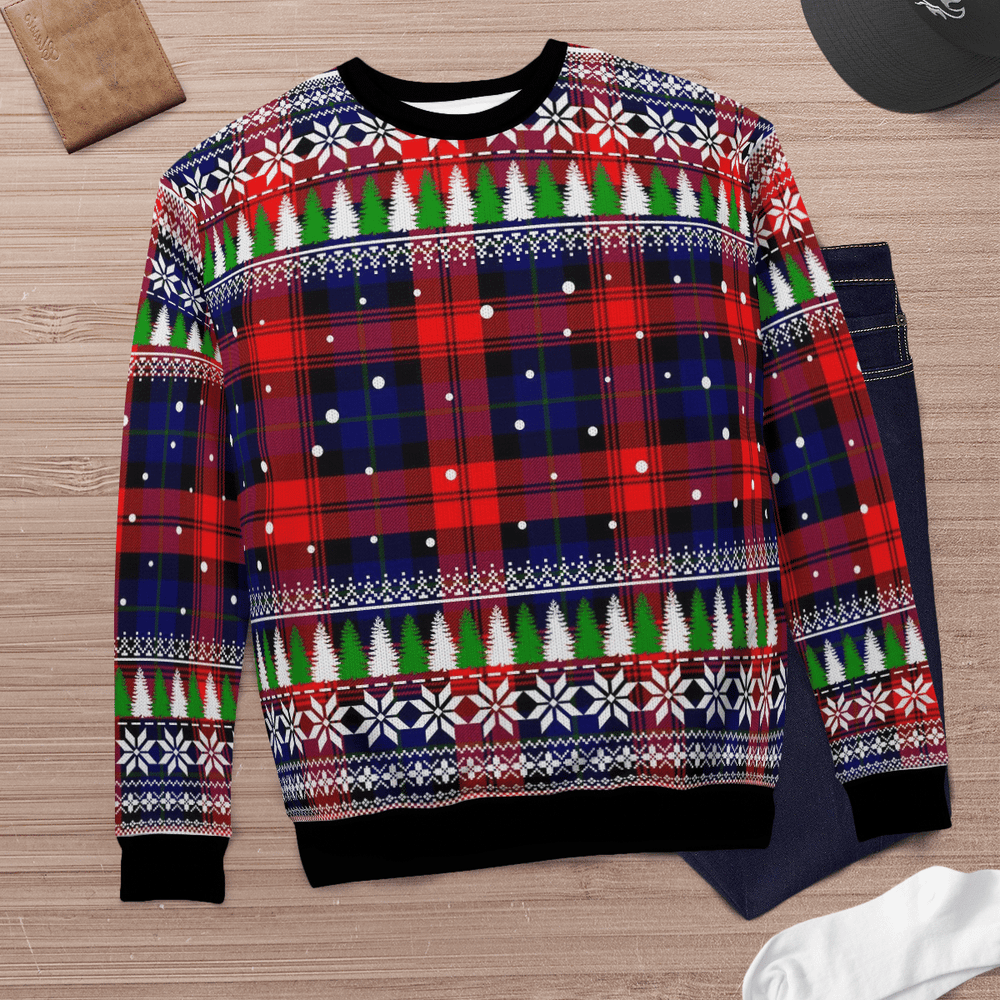 Clan MacLachlan Modern Tartan Christmas Ugly Sweater IT51 MacLachlan Modern Tartan Tartan Ugly Sweater   