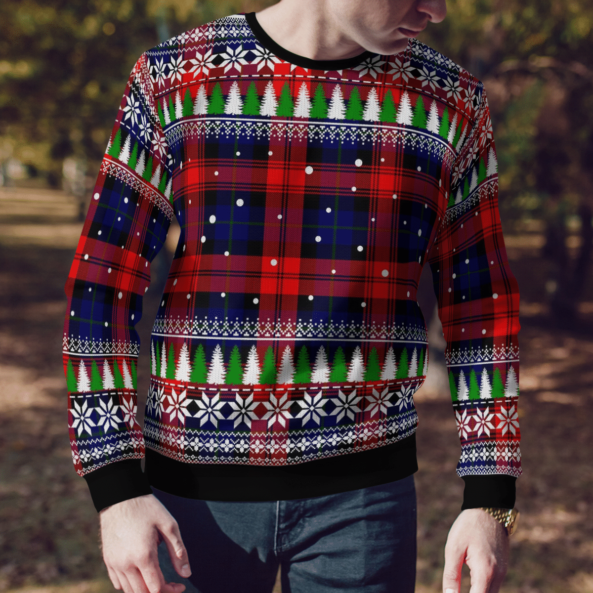 Clan MacLachlan Modern Tartan Christmas Ugly Sweater IT51 MacLachlan Modern Tartan Tartan Ugly Sweater   