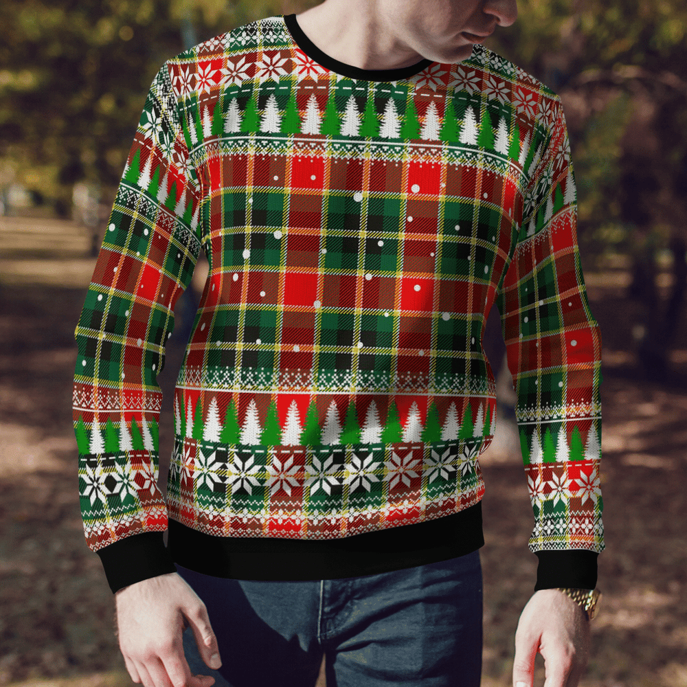 Clan MacLachlan Hunting Modern Tartan Christmas Ugly Sweater CS37 MacLachlan Hunting Modern Tartan Tartan Ugly Sweater   