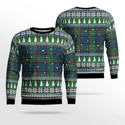 Clan Nicolson Hunting Ancient Tartan Christmas Ugly Sweater HK36