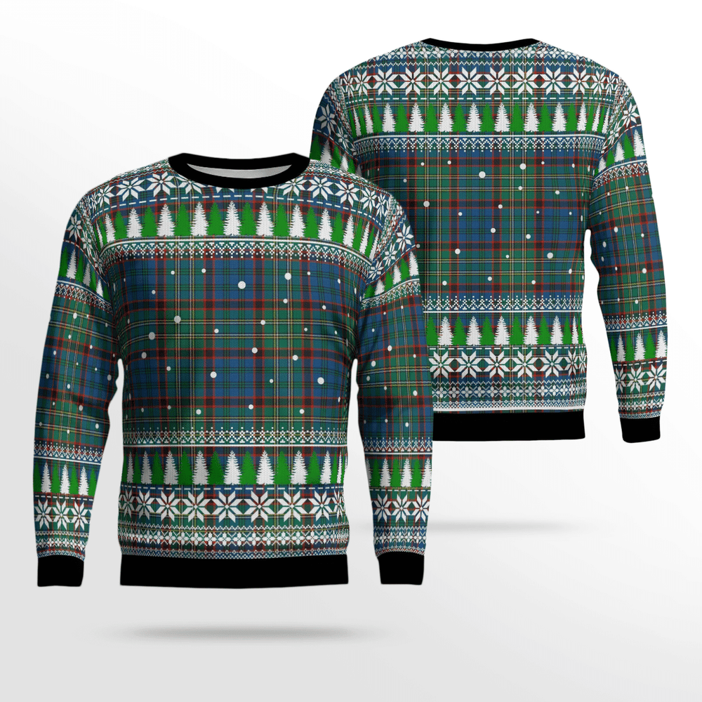 Clan Nicolson Hunting Ancient Tartan Christmas Ugly Sweater HK36 Nicolson Hunting Ancient Tartan Tartan Ugly Sweater   
