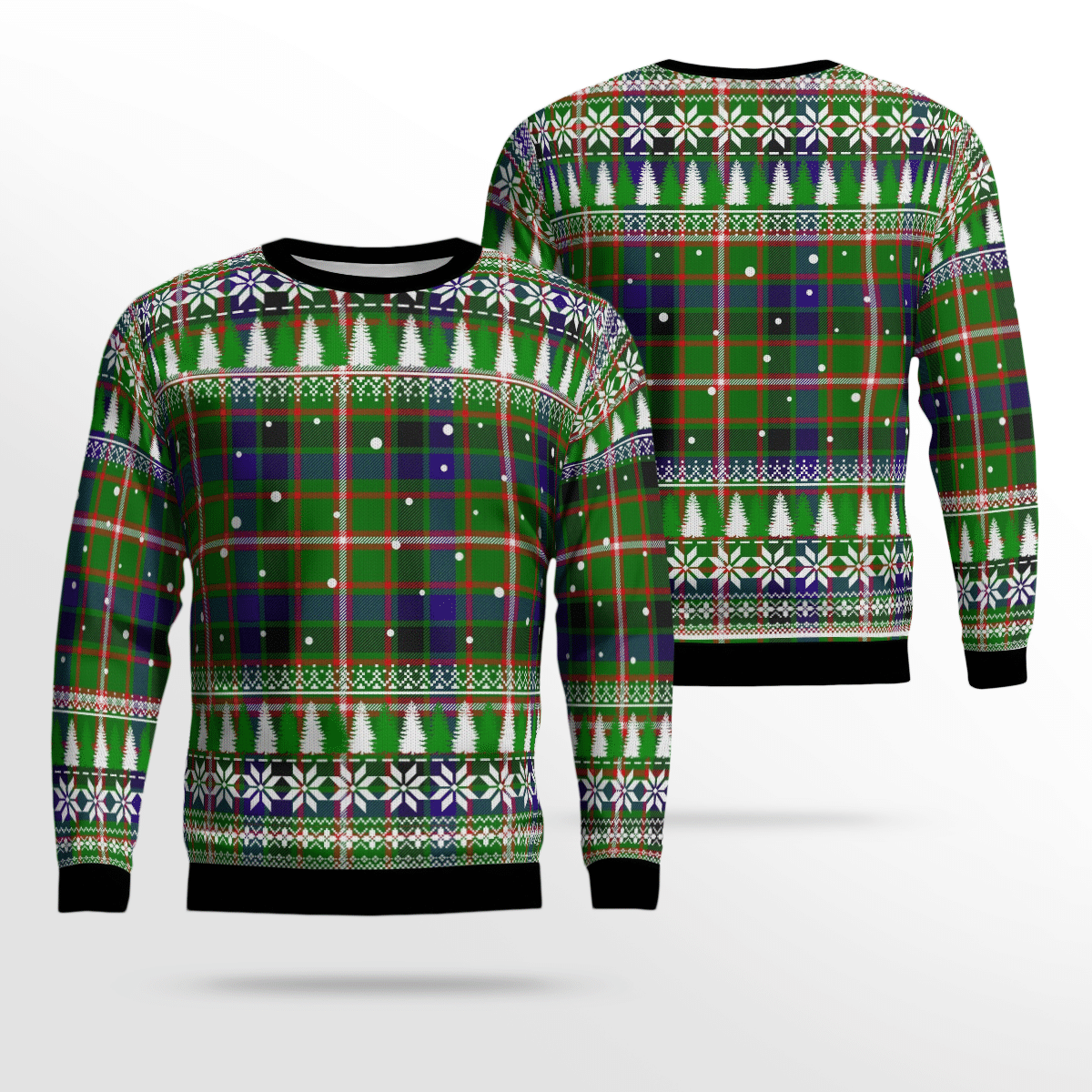 Clan Reid Green Tartan Christmas Ugly Sweater SV30 Reid Green Tartan Tartan Ugly Sweater   