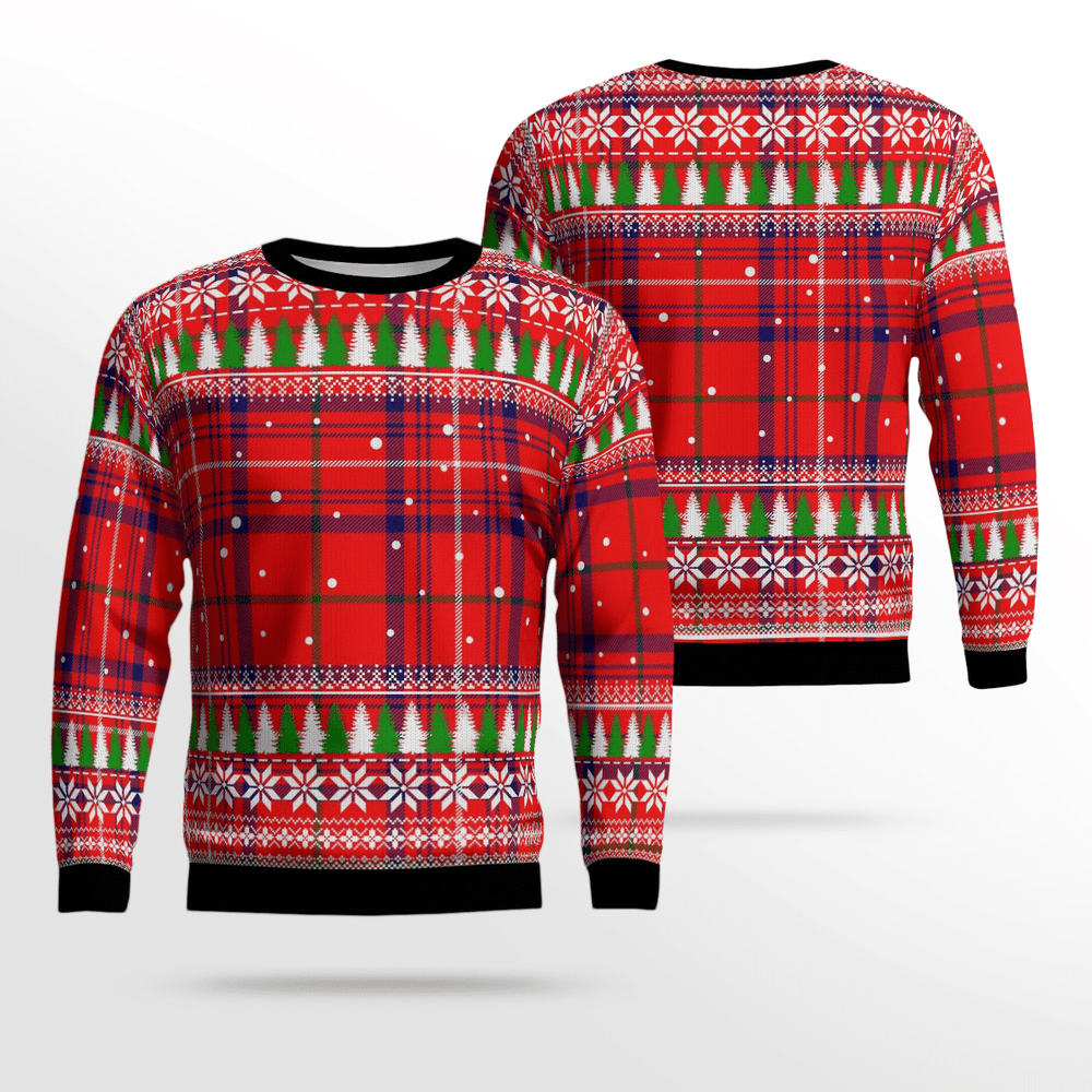 Clan Rose Tartan Christmas Ugly Sweater SM77 Rose Tartan Tartan Ugly Sweater   