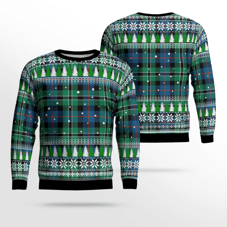 Clan Rose Hunting Ancient Tartan Christmas Ugly Sweater FP88 Rose Hunting Ancient Tartan Tartan Ugly Sweater   