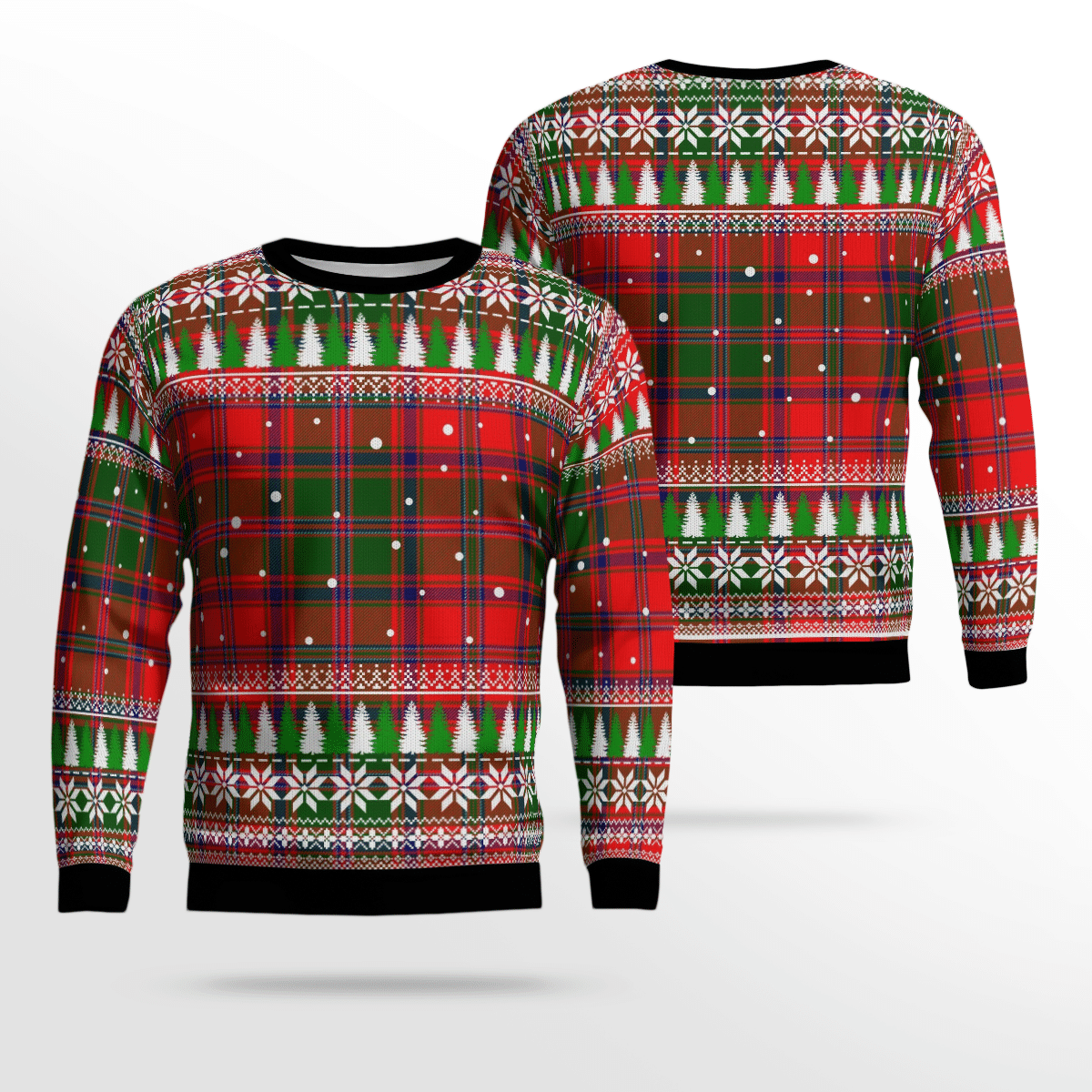Clan Stewart of Appin Modern Tartan Christmas Ugly Sweater UH64 Stewart of Appin Modern Tartan Tartan Ugly Sweater   