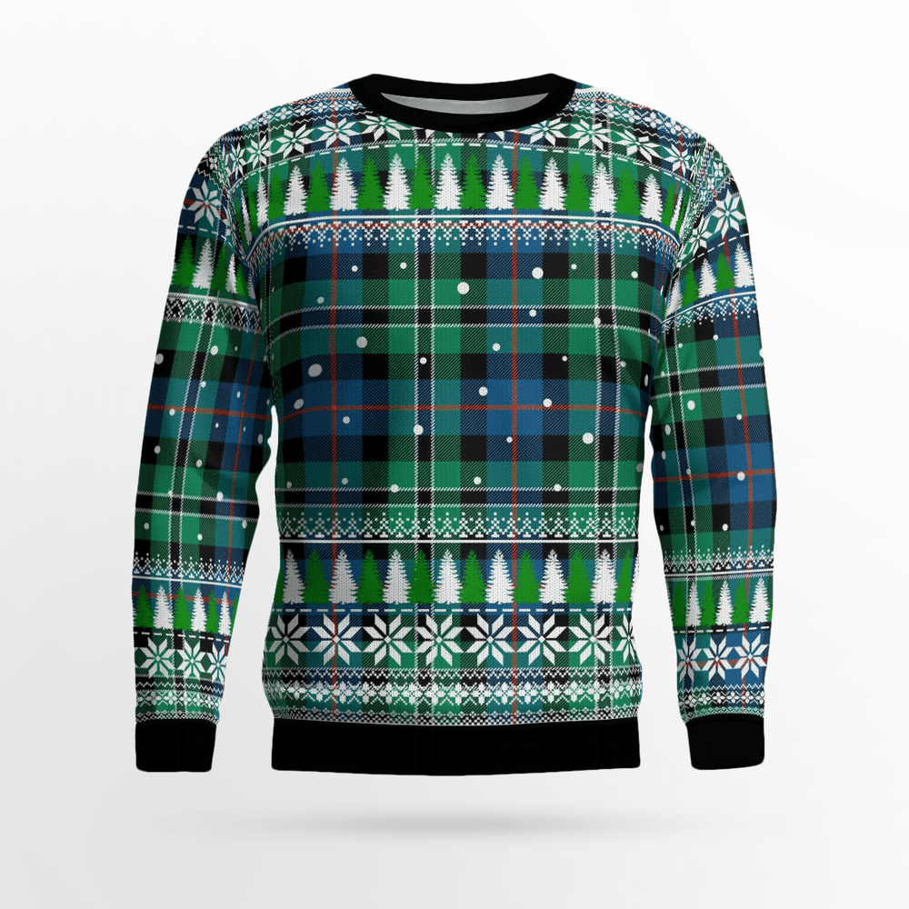 Clan Rose Hunting Ancient Tartan Christmas Ugly Sweater FP88 Rose Hunting Ancient Tartan Tartan Ugly Sweater   