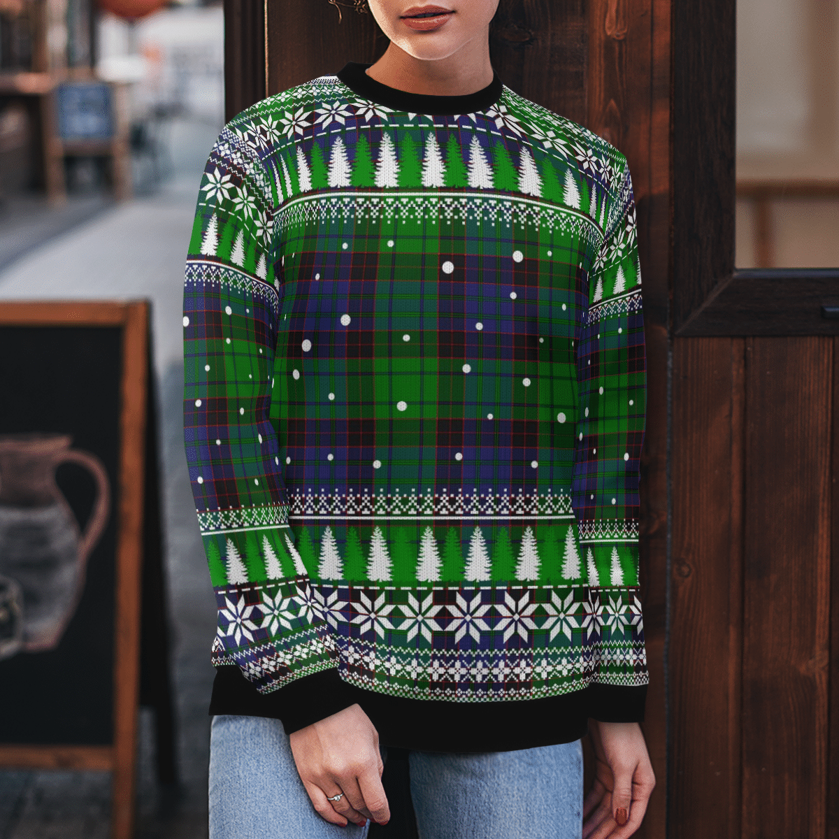 Clan Stewart Old Modern Tartan Christmas Ugly Sweater KL63 Stewart Old Modern Tartan Tartan Ugly Sweater   